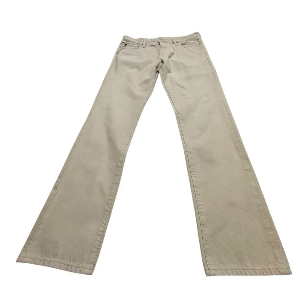 Abercrombie & Fitch Men 34x32 Tan Button Fly Slim Straight Leg Jeans Casual - Picture 2 of 10